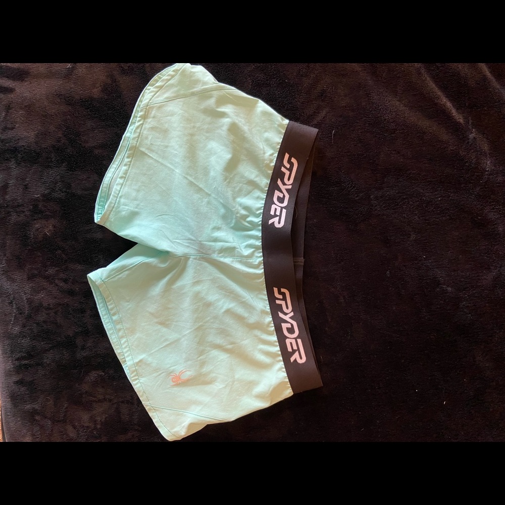 Spyder shorts, seafoam color